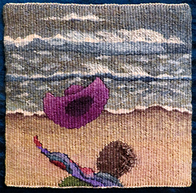 Windy Day(Tapestry weaving) by Linda Whitefeather